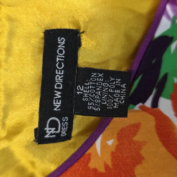 New Directions Yellow Floral Dress - Picture 6 of 11